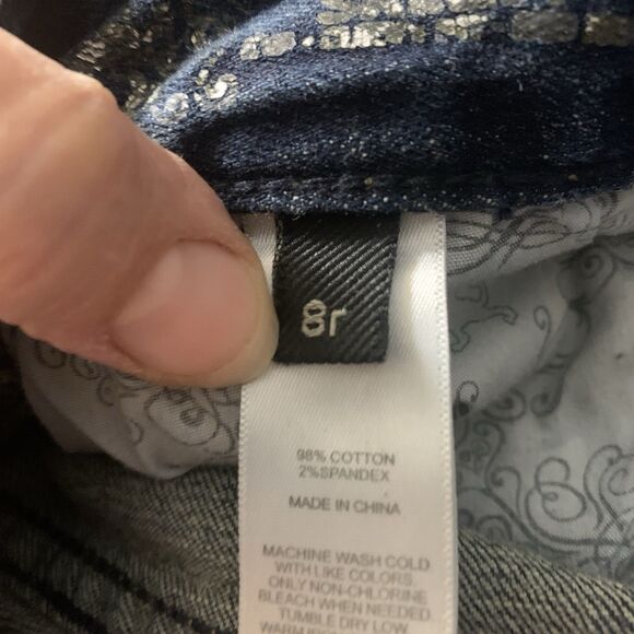 Express Skinny Curvy Jeans Women's Size 8R Blue Medium Wash Mid-Rise 5-Pocket - Picture 10 of 11